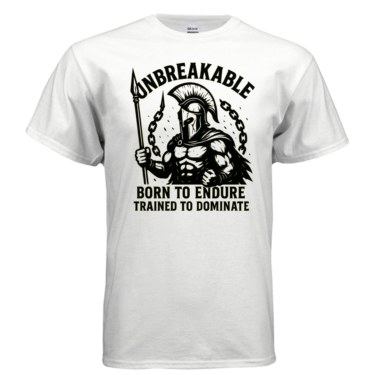 Unbreakable graphic tee in white - Fear The Warrior