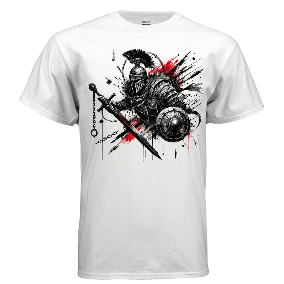 Battle Spartan graphic tee in white - Fear The Warrior