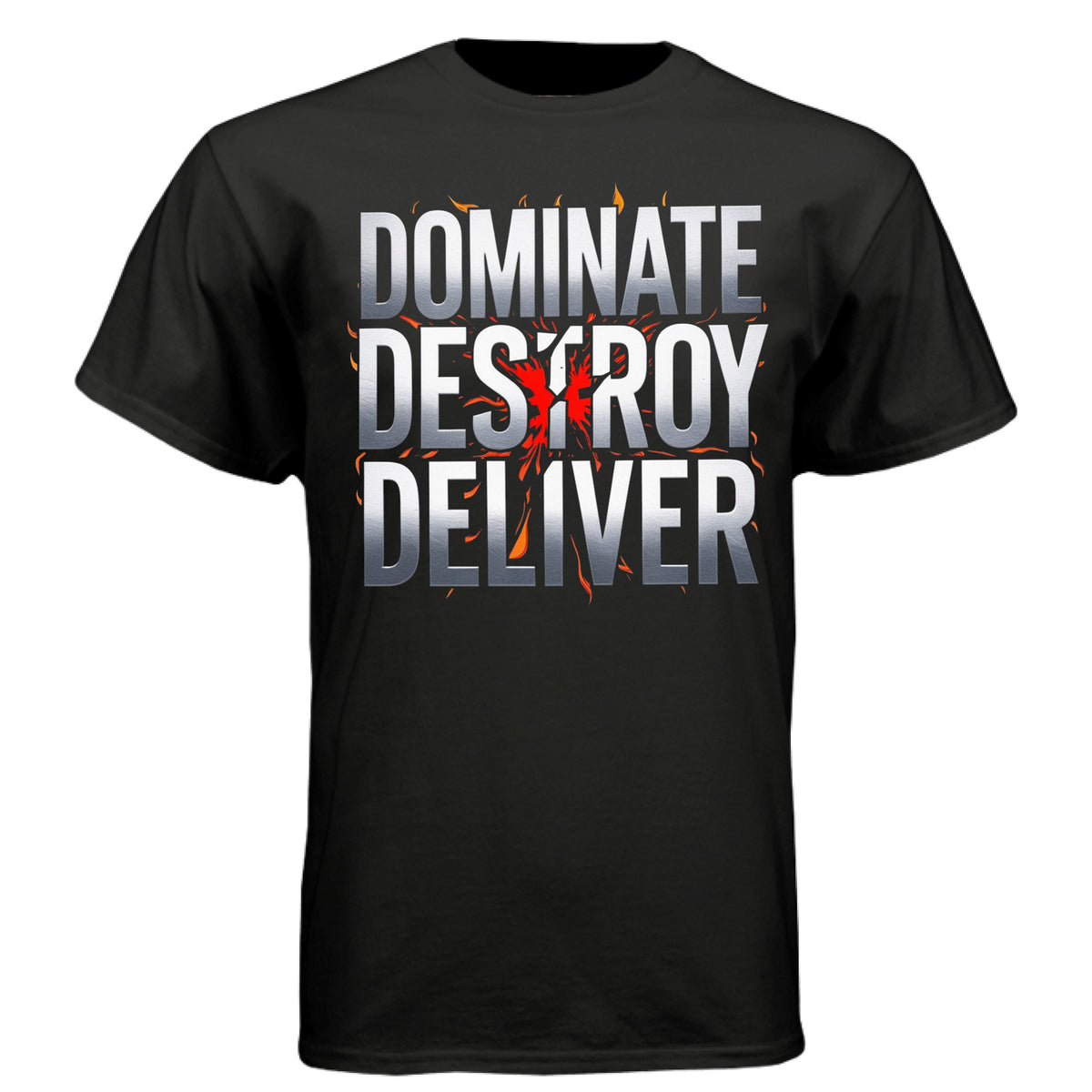 Dominate graphic tee in black - Fear The Warrior