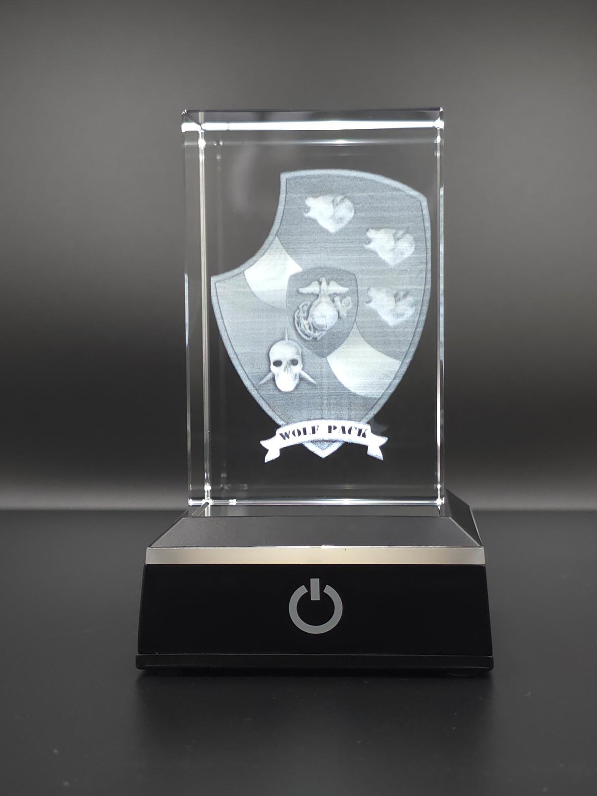 USMC 3rd LAR K9 crystal engraving