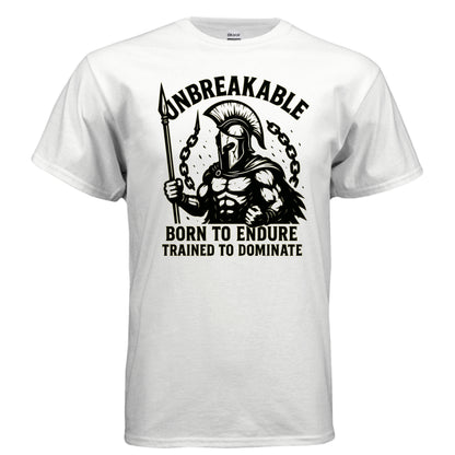 Unbreakable graphic tee in white - Fear The Warrior