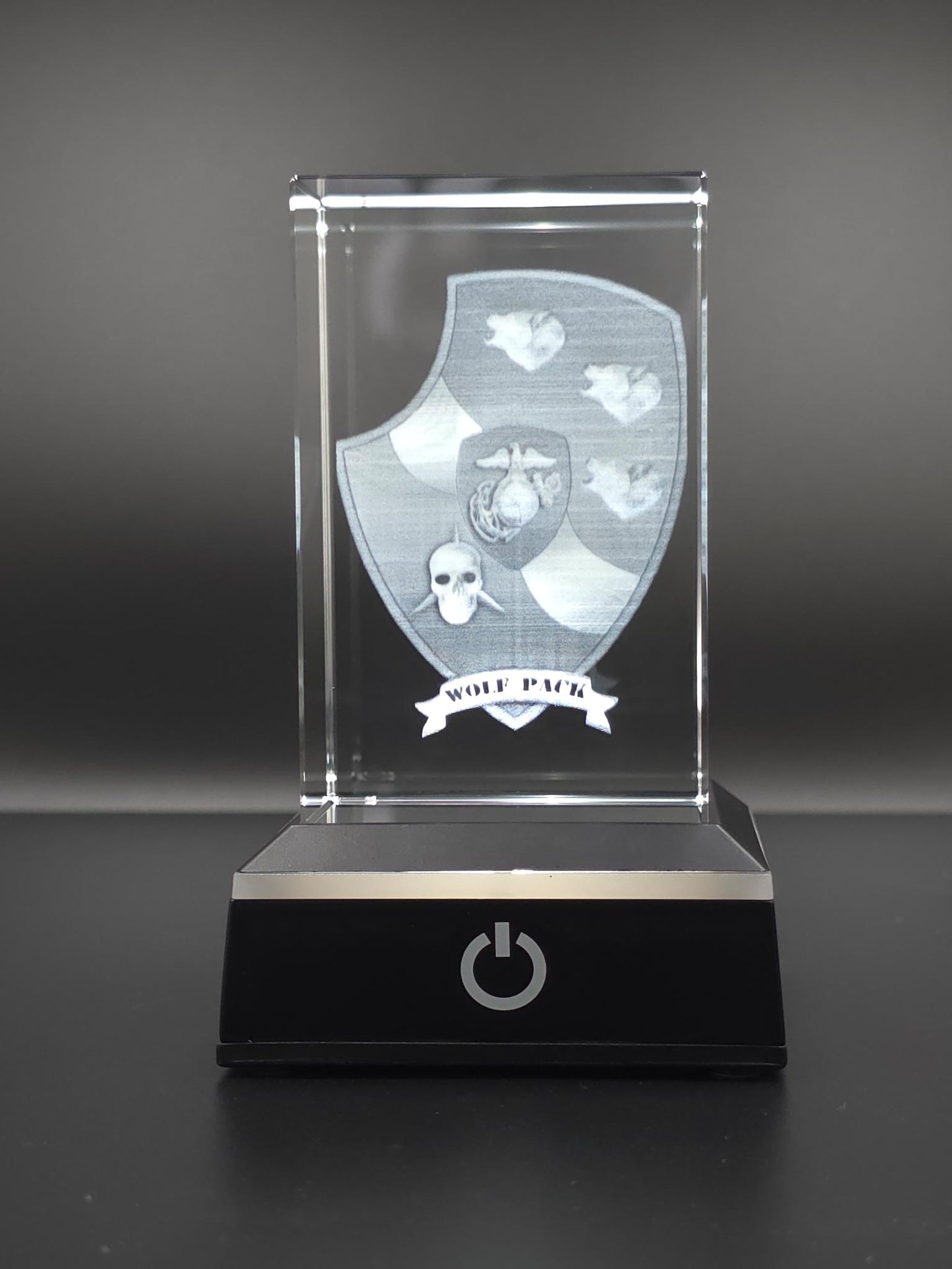 USMC 3rd LAR K9 Crystal Engraving